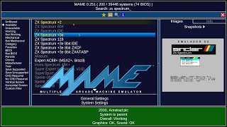 MAME, emulador de ZX Spectrum y sus clones