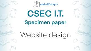 CSEC IT Paper 3 - Websites