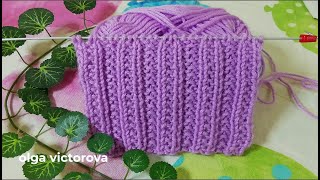 ДВУХСТОРОННИЙ РЕЛЬЕФНЫЙ УЗОР СПИЦАМИ 1114 Узоры спицами KNITTING PATTERNS