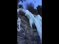 Stas climbing Super Crystal WI5+ in Pont-Rouge