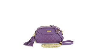 JOY   IMAN Quilted Leather Crossbody Bag