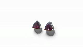 Johareez 2.20CTW Genuine Rhodolite .925 Sterling Silver Earrings