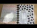 colorful leopard guided journal happy planner flip through