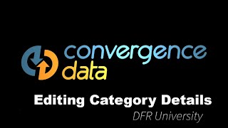 DFRU - Editing Category Details