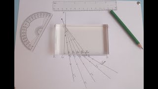 Physics Practical - Rectangular Prism, Three Optical Pins