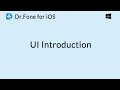 Dr.Fone for iOS: User Interface Overview