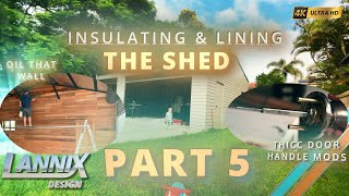 The Shed Is Done! - Finishing The Rustic Timber Wall - Insulating \u0026 Lining The Shed - Part 5 of 5