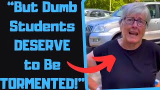 r/EntitledPeople - Nasty Karen Teacher Harasses NEW STUDENT! Ends Her Career lol