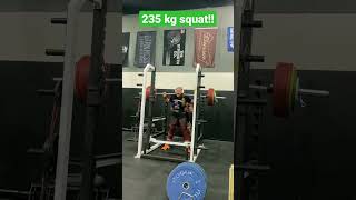 Olga Liashchuk - Squat 235 kg (518lbs)                                               #shorts