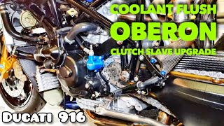 Ducati 916 Coolant Flush - Oberon Clutch Slave Upgrade