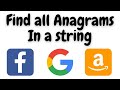 find all anagrams in a string python | find all anagrams in a string leetcode python | leetcode 438