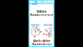 【トイレを学ぶ】洗面台の汚れのポイントについて #Shorts