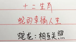 十二生肖-蛇婚配的幸福人生#硬筆書法 #中國傳統文化 #中國書法 #老人 #中国书法 #中国传统文化 #手写 #書寫 #练字 #傳統文化 #生肖 #情感