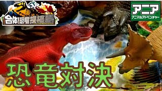 【合体!恐竜探検島】最強の赤いティラノサウルスがお助けするよ🎵【アニア】