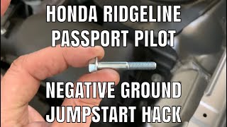 Jump Start Honda Ridgeline Passport Pilot Where Negative Ground Post Hack Inverter Invertor Battery