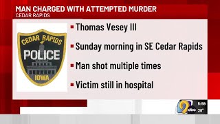 Cedar Rapids man charged with attempted murder in connection to shooting