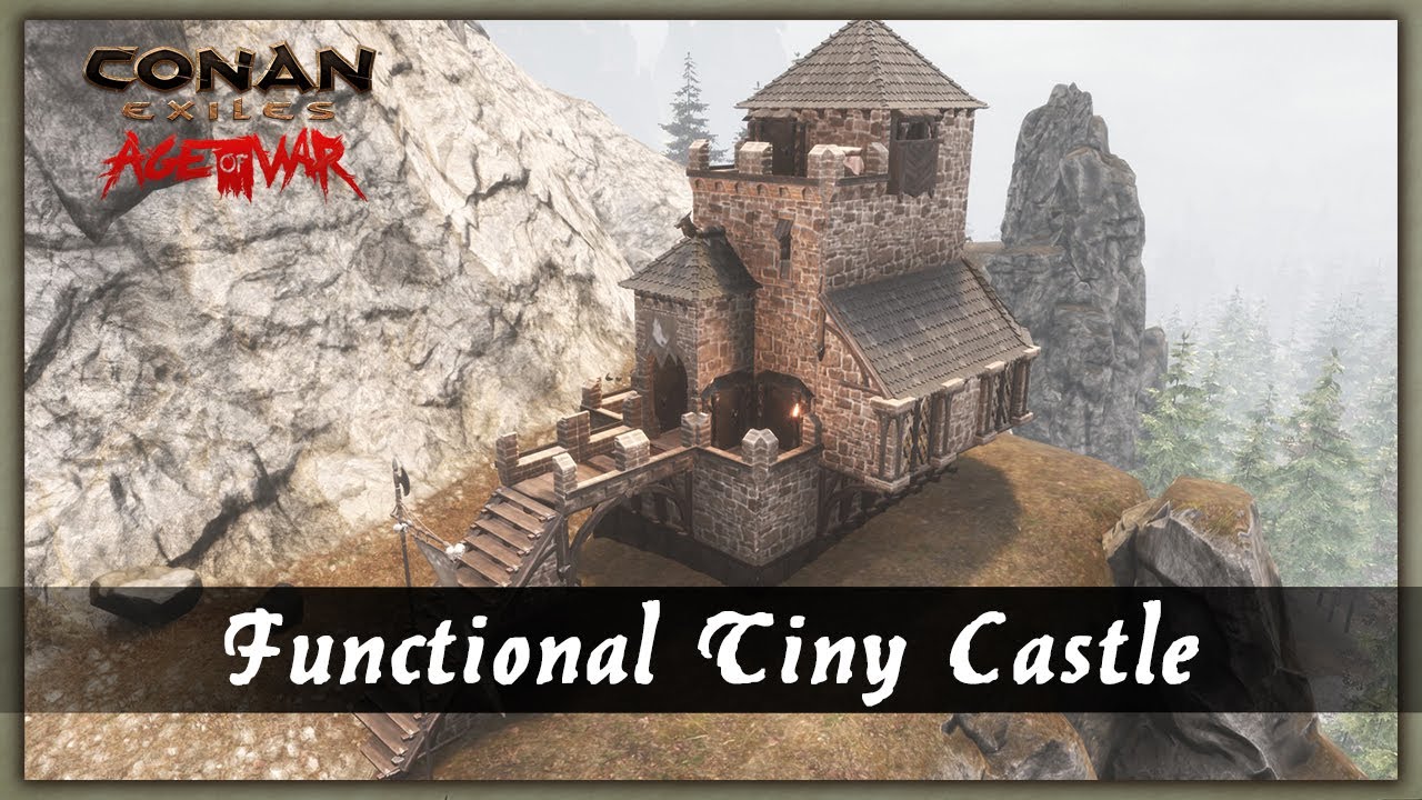 HOW TO BUILD A FUNCTIONAL TINY CASTLE [SPEED BUILD] - CONAN EXILES ...