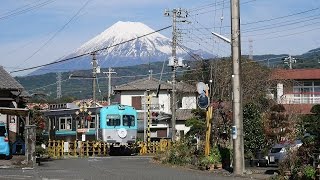 岳南電車【No.31】通過・走行映像・増川踏切・富士山（静岡県富士市のローカル線）岳南鉄道線