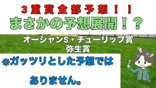 【2024年 オーシャンS・チューリップ賞・弥生賞 予想】3重賞予想！