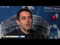 ronnie’s bizzare post match interview after beating selby