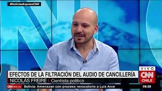 Nicolás Freire y los efectos de la filtración del audio de Cancillería