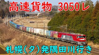 【JR貨】EH500-62牽引　高速貨物　3050レ　(FHD)