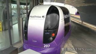 Unmanned travel pods launch at Heathrow Airport