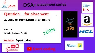 convert decimal to binary in java 2023 || Expert coding