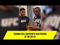 jamahal hill confronts alex pereira at the ufc pi