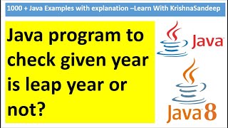 Java Program for calculating Leap Year(3 Different ways)