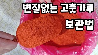 김장하고 남은 고춧가루 이렇게만 보관하면 몇년이 지나도 햇고춧가루 맛 그대로~