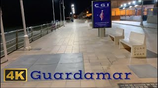 (4K) Guardamar del Segura, Costa Blanca, Spain. Quiet Nighttime Walking Tour along the Promenade🇪🇸