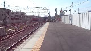 名鉄知立駅6番線　急行豊川稲荷行き到着