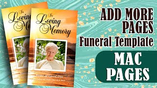 Add More Pages MAC Pages - Funeral Program Template