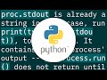 CompletedProcess from subprocess.run() doesn't return a string