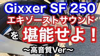 エキゾーストサウンドを堪能せよ！～高音質Ver～【Gixxer SF 250】【ジクサーsf250】