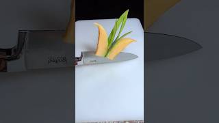 How To Make Beautiful Design With Melon #fruitplate #fruitcarving #fruitart