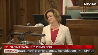 13. Saeima sanāk uz pirmo sēdi