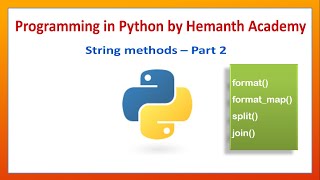 32 String methods in Python by Hemanth Academy - Part 2