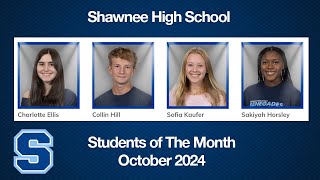 Shawnee HS October 2024 Students of the Month