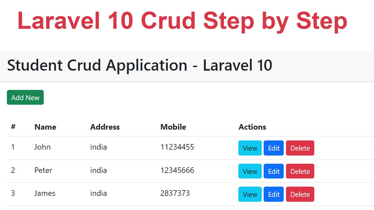 Laravel 10 Crud Step By Step - YouTube