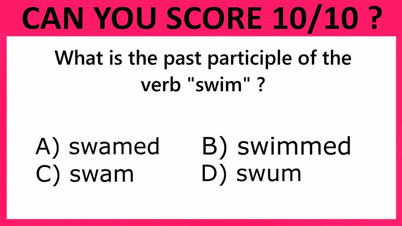 Mixed English Grammar Quiz Can You Score 10 10 Youtube