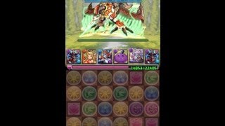 パズドラ 地の神秘龍【火無し】謎の画廊 超級(サタンPT)ノーコンクリア攻略動画