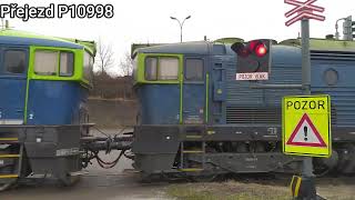 Siding crossing in action / Vlečkový přejezd v akci [CZE] | Kladno- Dubí P10998 \u0026 P10997 (25.1.2022)