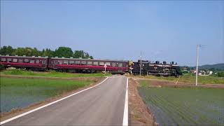 C11 325とC12 66 SLプッシュプル運転と田園風景 C11 325 and C12 66 SL push pull driving and countryside scenery