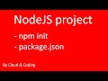 NodeJS project - npm init , package.json