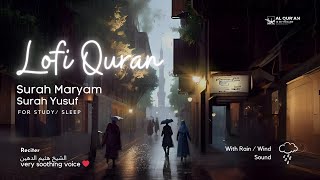 Quran Is My Healer | Quran For Sleep/ Study Sessions - Relaxing Quran Surah Maryam | With Rain Sound
