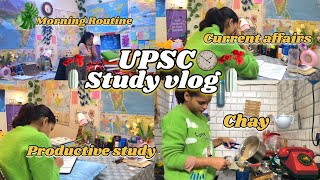 UPSC STUDY VLOG📚✨: Productive UPSC Study Vlog 📚🧘‍♂️| STUDY Routine Of UPSC Aspirant #upsc