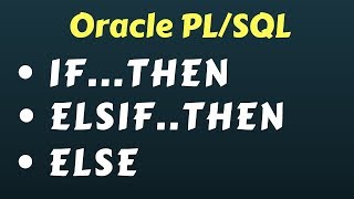 IF Statements in Oracle PL SQL with example