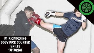 K1 Kickboxing Body Kick Counter Drills Tutorial